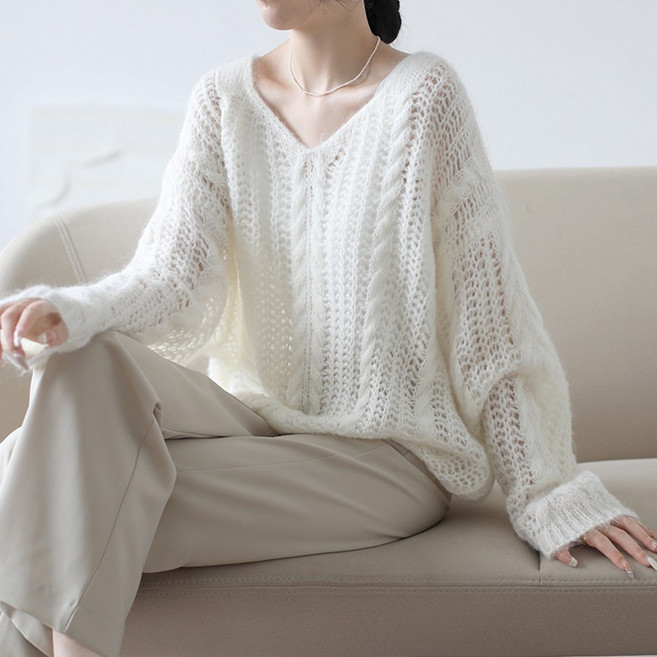 페이퍼먼츠 여성용 돌체 루즈 V넥 니트 티셔츠 12183