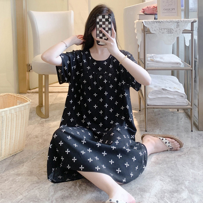 daysoy 可愛短袖孕婦居家連身裙