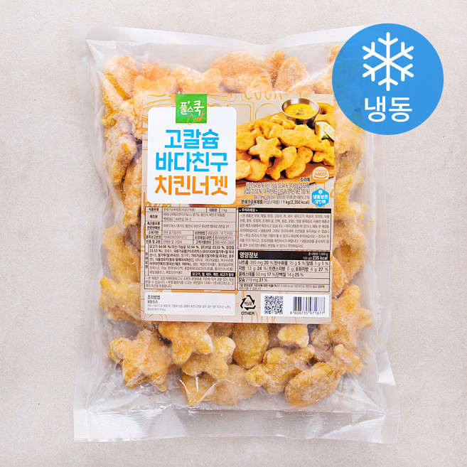 풀스쿡 고칼슘 바다친구 치킨너겟 (냉동), 1kg, 1개