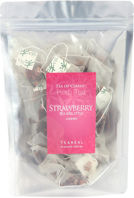 티리얼 허브티 23 스트로베리 삼각티백, 1개, 25개입, 2g