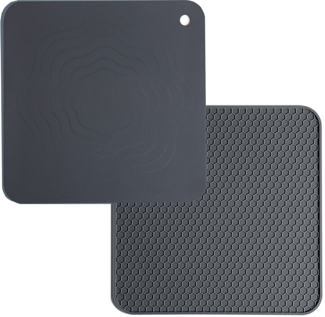 고려알파라인 실리콘 인덕션 보호 매트 차콜 2종 세트, 1세트