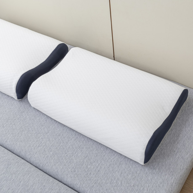 아지오텍스 서포트슬립 라텍스 베개 굴곡형 삼중직, 화이트, 1개