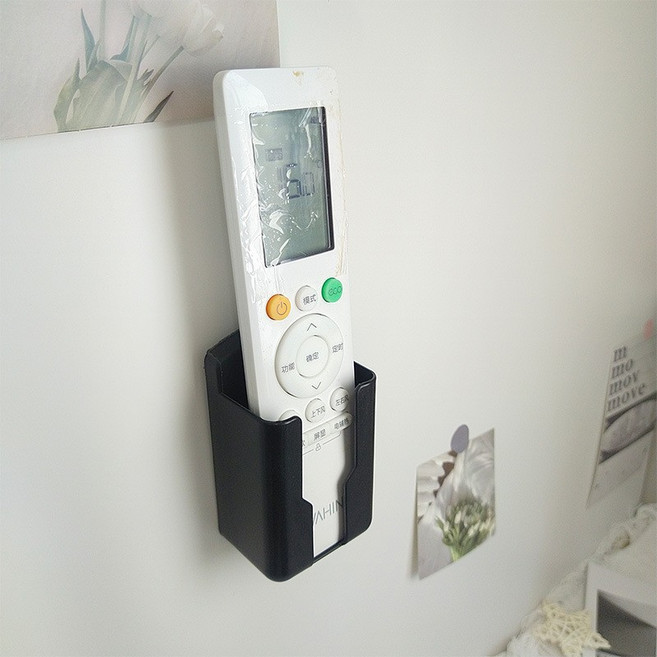 폴라 벽걸이 리모컨 보관함, 블랙, 2개