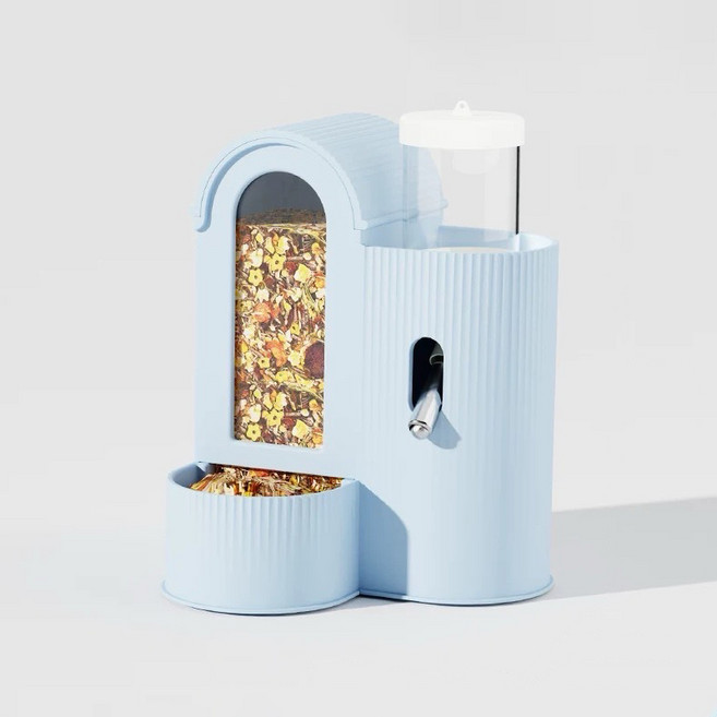 랜보어 햄스터 하우스 반자동 급수식기, 블루, 1개