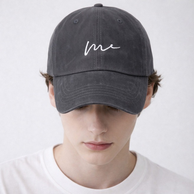 어바웃타이 심플 자수 코튼 볼캡 26TSP3750