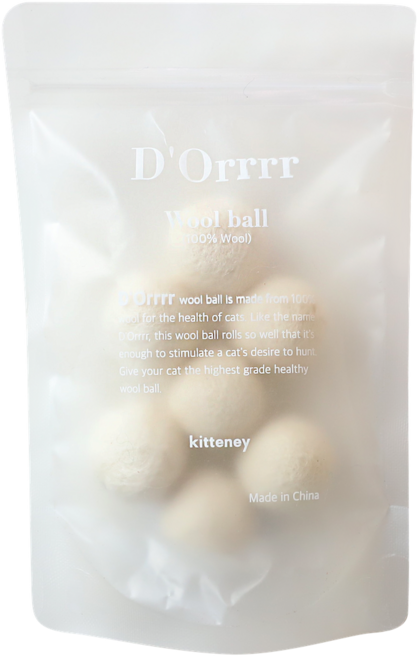 키트니 고양이 또르르 볼 장난감 3cm, 클리어화이트, 7개