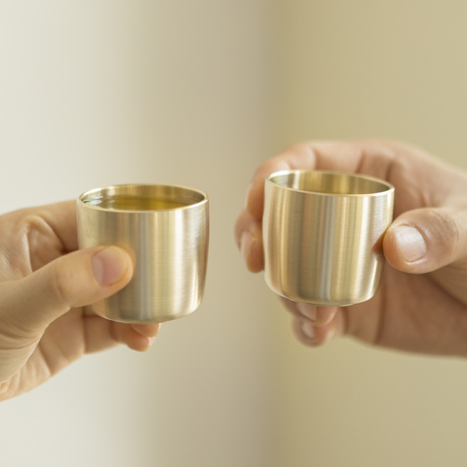 Notdam 現代感黃銅酒杯, 金色, 2個