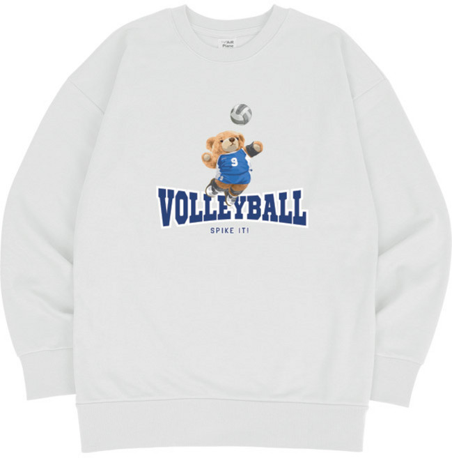 에어플레인 기모 배구 곰돌이 스탠다드 맨투맨