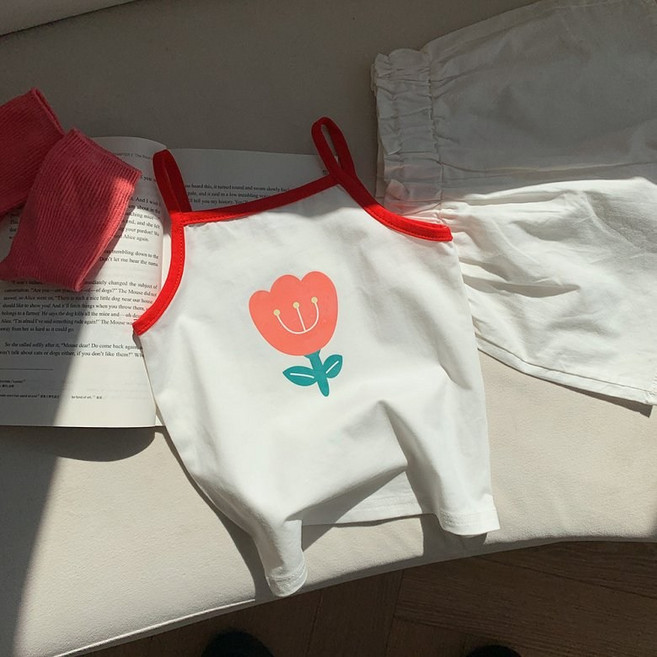 IYUMONG 女童 透氣 Libeto 撞色日常無袖背心