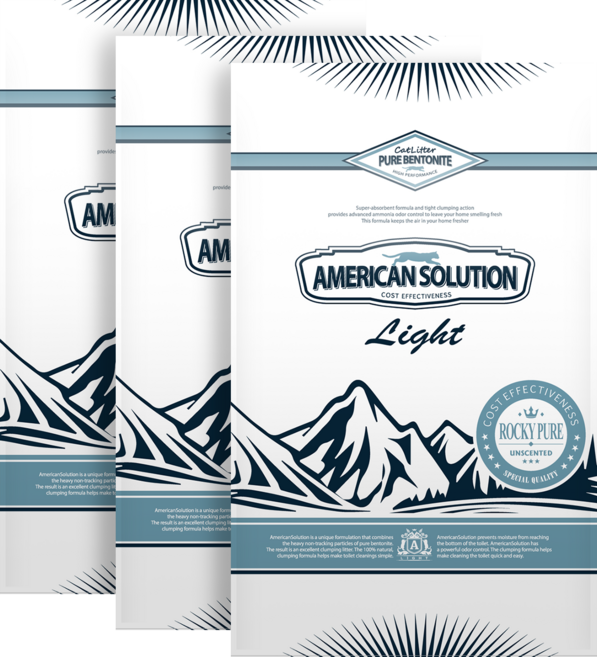 아메리칸솔루션 응고형 라이트 로키퓨어 고양이 모래, 6kg, 3개, 무향