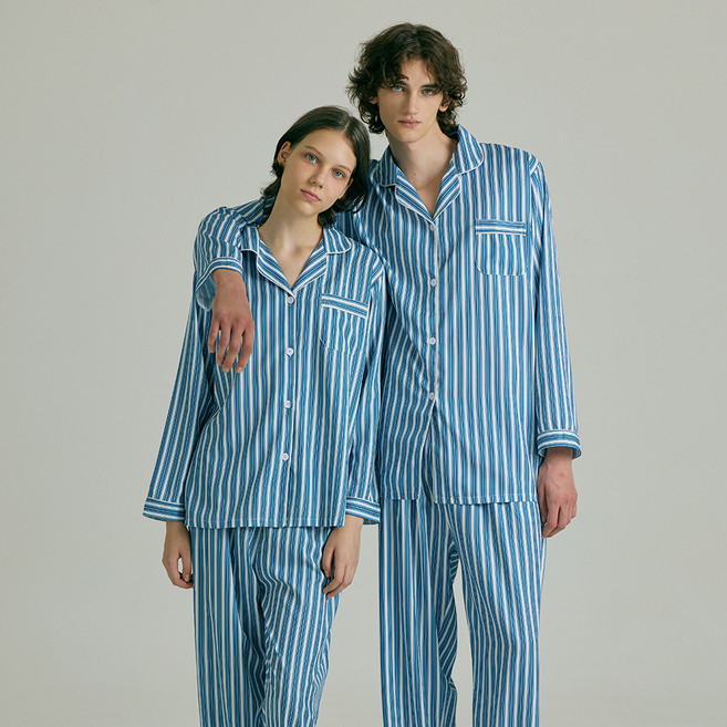 TERAWOOD 條紋長袖睡衣上下裝套組