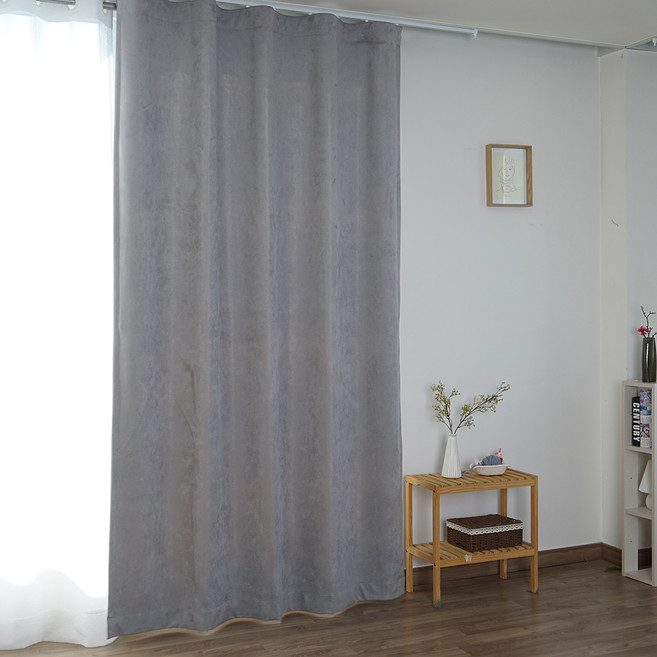 나비손길 차르르 스웨이드 복층커튼 핀형 2p