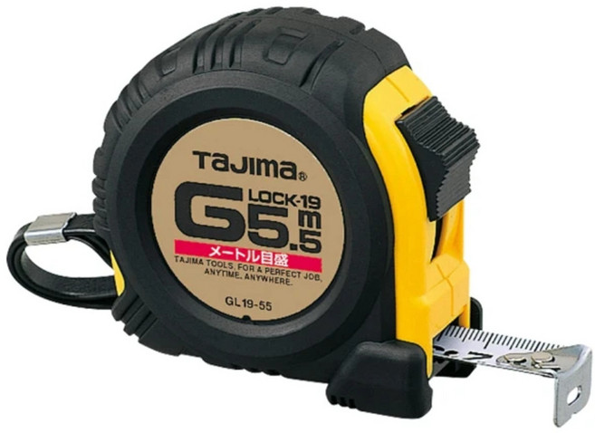 TaJIma 田島 專業包膠捲尺 GL19-55BL 5.5m x 19mm, 1個