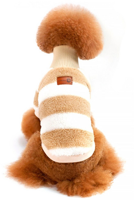 알럽펫 반려동물 스트라이프 양털 스웨터, 살몬, 1개