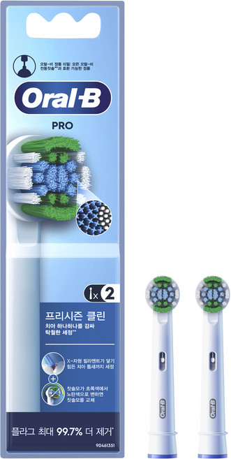 Oral-B 歐樂B Pro Preseason Clean電動牙刷替換刷頭 白色, EB20RX, 2入