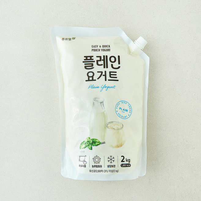 푸르밀 플레인 요거트, 2kg, 1개, 1개입