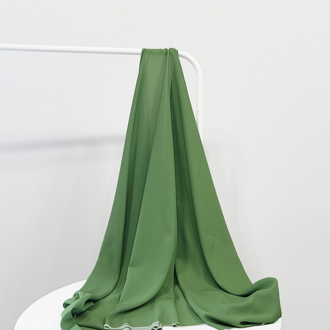 나비손길 두툼한 컬러 인터록 마감 쉬폰 원단, 42바질페스토, 1개