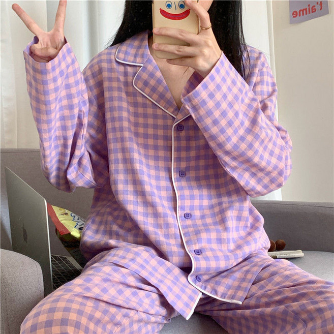 Viola 女性長袖 + 長褲睡衣套裝 Vio0008