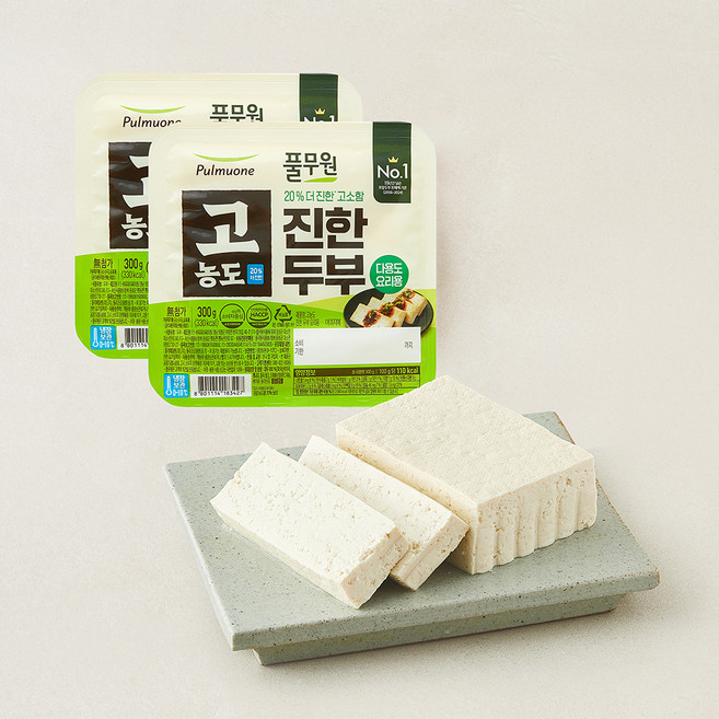 풀무원 고농도 진한 다용도 두부, 300g, 2개