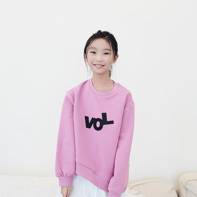 나노핏 아동용 브이엘 롱 언발 맨투맨