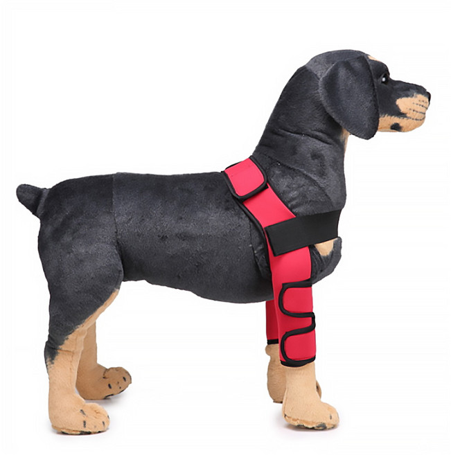 알럽펫 반려동물 부상 보호 커버 무릎 패드, 레드, 1개