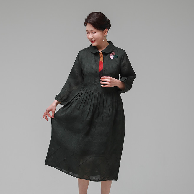하랑한복 여성용 인견 정갈드리 원피스