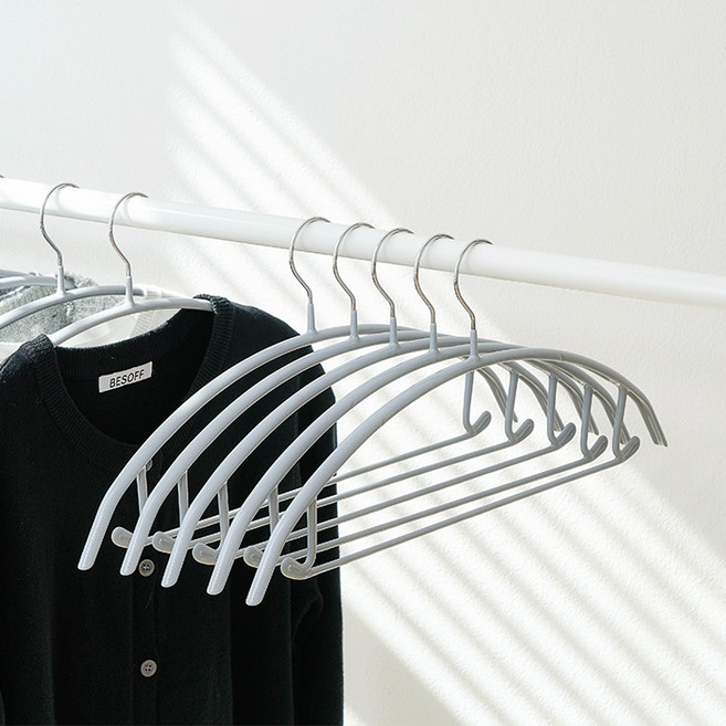 샤바스 논슬립 어깨뿔방지 옷걸이, 그레이, 100개