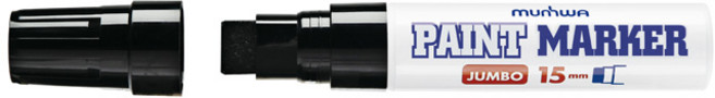 문화연필 점보 페인트 마카 검정 15mm, 1색, 1개
