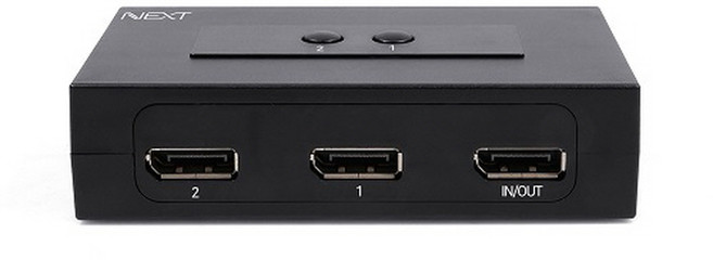 넥스트유 2대1 양방향 DisplayPort 수동 선택기, NEXT-2435DP, 1개