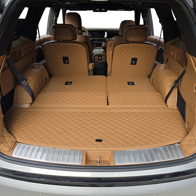 비비키 프리미엄 풀커버 트렁크매트, 디올뉴 팰리세이드 LX3 2025년형 7인승 가솔린 / 하이브리드, 순정브라운