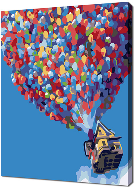 에코솔 셀프페인팅 하늘을 나는 집 13색 일러스트 명화 그리기 DIY 20 x 30 cm, 혼합색상, 1개