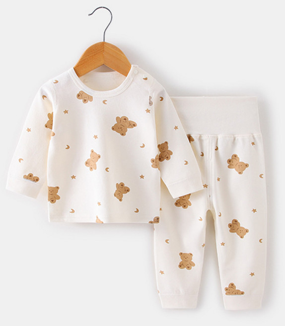 조이멀티 유아용 베이지무드 배앓이방지 실내복 세트