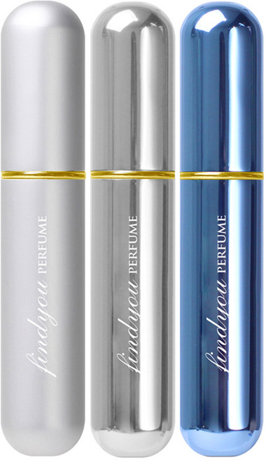 파인듀 향수 공병 8ml x 3종 세트, 매트실버, 샤인실버, 샤인블루, 1개