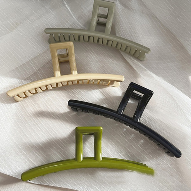 비비뮤아 슬림 일자라인 대형 헤어집게핀 4종세트 HR1835