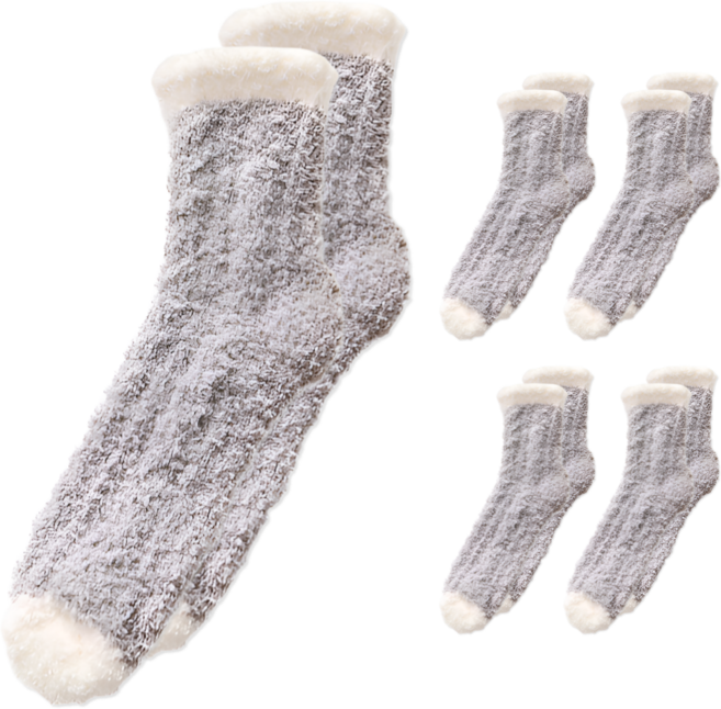 로이홈 보들이 기모 융 수면양말 5켤레