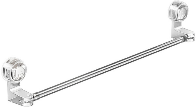 小麥購物 吸盤伸縮毛巾架 C580 174g, 透白色, 1個