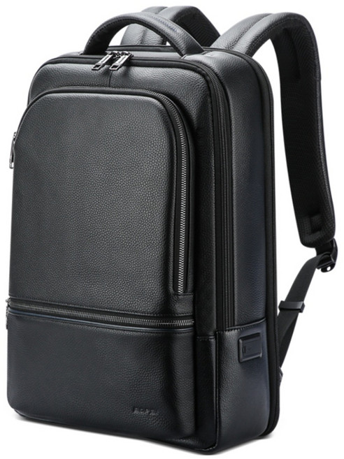 BOPAI 男用牛皮後背包