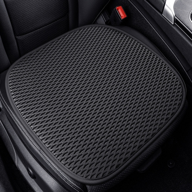Ez2mk 사계절 통기성 메쉬 차량용 시트 앞좌석 방석 2p + 뒷좌석 방석 세트 MS-200, 블랙, 1세트