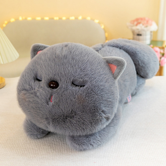 아트조이 고양이 인형 쿠션 베개 졸리다냥, 졸리다냥 (그레이)