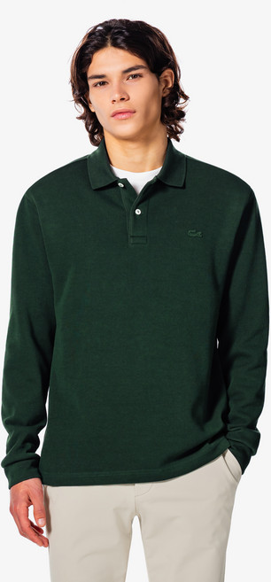 라코스테 남성용 립조직 긴팔 폴로 티셔츠 PH262E-55N