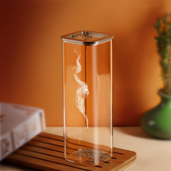 아워웍스 사각유리 인센스홀더, 혼합색상