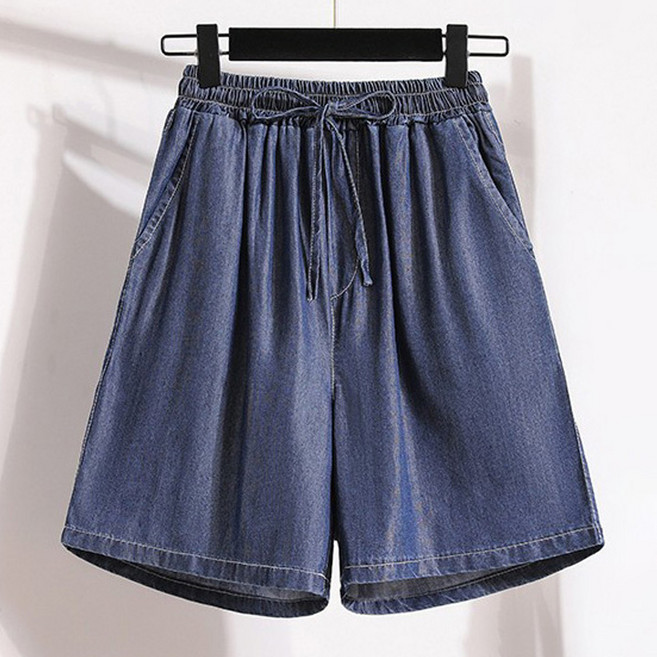 페이릿 여성용 썸머 릴렉스 밴딩 와이드 반바지