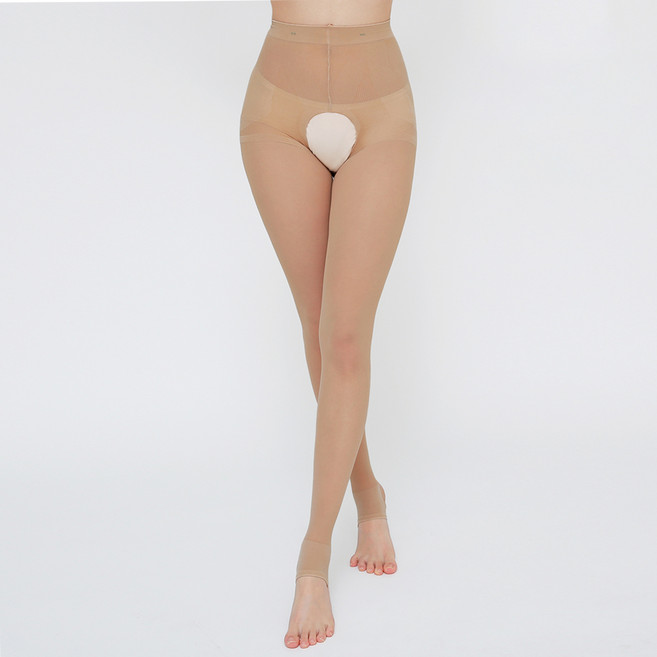 도나티 여성용 밑트임 여름 골프스타킹 압박 레깅스 자외선 UV 차단 냉감 고리형 무광 15D 팬티