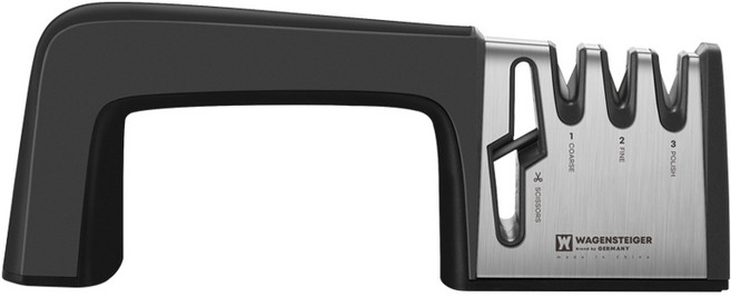 WAGENSTEIGER Reiben 萊本 四合一 多功能磨刀器, 黑色 + 銀色, 1set