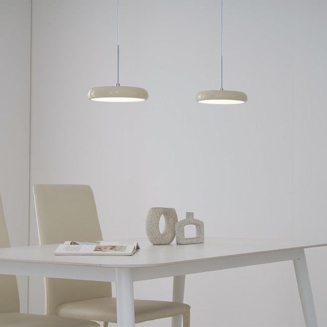 hit LIGHTING LED 貝爾登 2燈 吊燈 20W D7176, 象牙白+自然白光