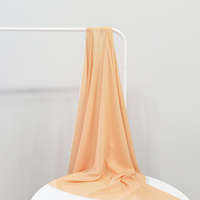 나비손길 두툼한 컬러 인터록 마감 쉬폰 원단, 18살몬피치, 1개