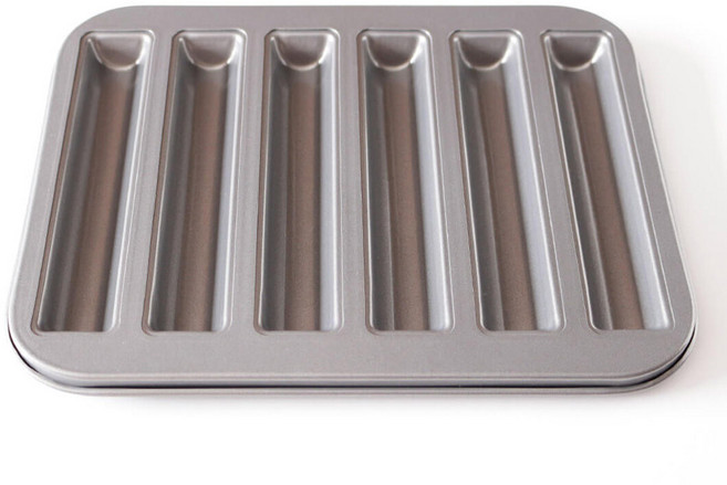 이홈베이킹 실리콘코팅 바통팬 6구, 1개