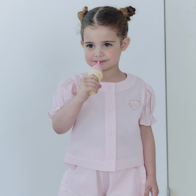 로아앤제인 시어서커 채송화 블라우스