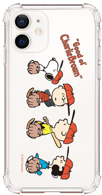 스누피 시즌2 야구 투명 방탄 휴대폰 케이스