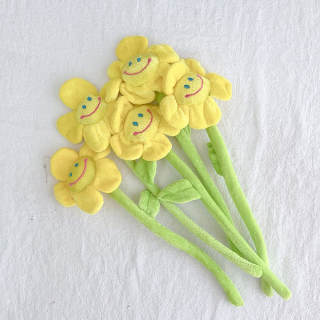 러블리팜 스마일 꽃 인형, 옐로우, 5개